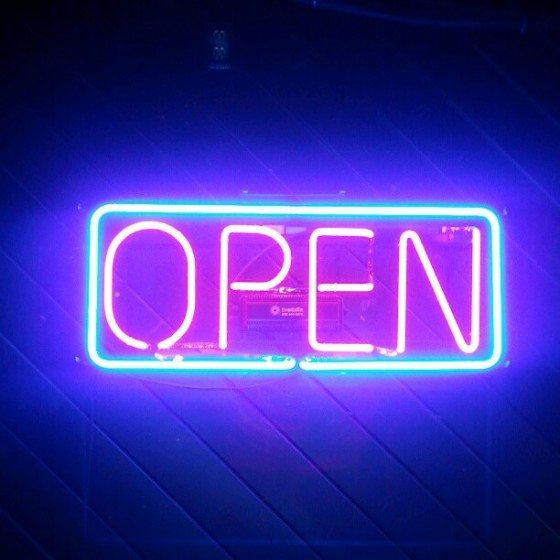 The Club is open Neon Sign